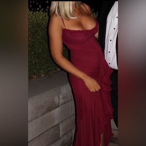 House of CB Red Spaghetti Strap Bodycon Gown